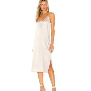 ATM 100% silk slip dress in pearl NWT